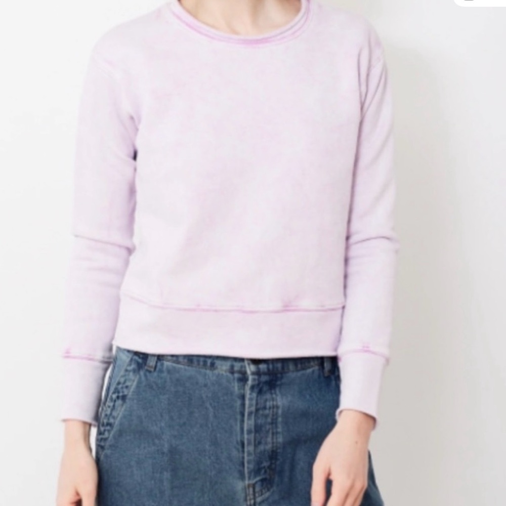 Frank & Eileen | Boyfriend Lavender Crewneck Sweatshirt Top Women’s Size Small - Picture 8 of 11